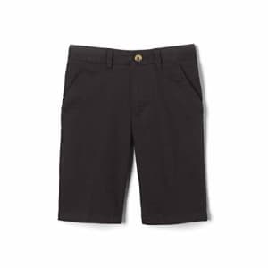 French Toast Boys' Big Flat Front Stretch Short, Black, 32 for $17