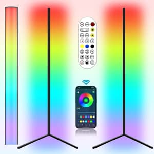LZHome Color-Changing LED Smart Floor Lamps 2-Pk. for $72 LZHome Color-Changing LED Smart Floor Lamps 2-Pk. for $72