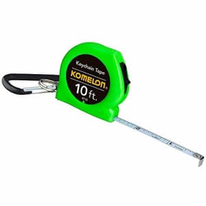 Komelon Keychain Tape Measure Acrylic Coated Steel Blade, Green (10 ft by 1/4 inch) for $16 Komelon Keychain Tape Measure Acrylic Coated Steel Blade, Green (10 ft by 1/4 inch) for $16