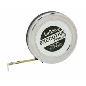 Crescent Lufkin 1/4" x 2m/6' Executive Thinline Yellow Clad Pocket SAE/Metric Tape Measure - W606ME for $18