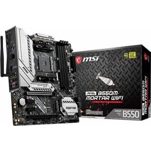MSI MAG B550M Mortar WiFi Gaming Motherboard (AMD AM4, DDR4, PCIe 4.0, SATA 6Gb/s, M.2, USB 3.2 Gen for $187 MSI MAG B550M Mortar WiFi Gaming Motherboard (AMD AM4, DDR4, PCIe 4.0, SATA 6Gb/s, M.2, USB 3.2 Gen for $187