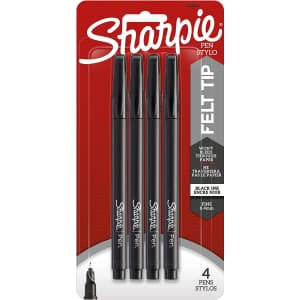 Sharpie Pen Fine Point Pen 4-Pack for $4