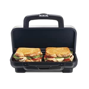 Proctor Silex Deluxe Hot Sandwich Maker, Nonstick Plates, Stainless Steel (25415) for $69