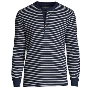 Lands' End Men's Comfort-First Thermal Waffle Henley for $8