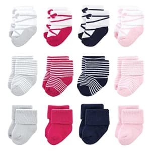 Luvable Friends Unisex Baby Newborn and Baby Terry Socks, Stripe Ballet, 6-12 Months for $7