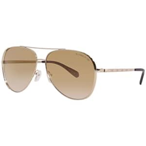 Michael Kors Chelsea Bright MK 1101B 1014GO Light Gold Metal Aviator Sunglasses Gold Gradient Lens for $89