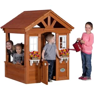 Backyard Discovery Columbus All Cedar Wood Playhouse for $385 Backyard Discovery Columbus All Cedar Wood Playhouse for $385