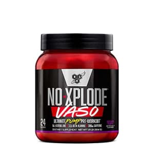 BSN NoXplode Vaso Ultimate Pump PreWorkout Grape Fury (1.11 Lbs. / 24 Servings) for $35