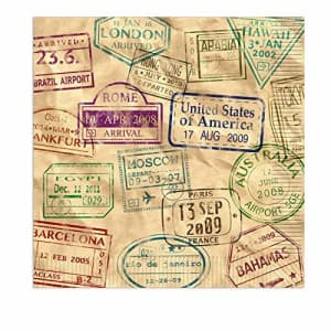 Beistle 48 Piece World Travel Theme Lunch Napkins Tableware Let The Adventure Begin Party Supplies for $15