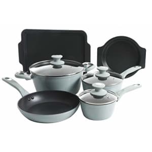 Oster Forged Aluminum Non-stick Cookware with Induction Base and Soft Touch Bakelite Handle, for $77 Oster Forged Aluminum Non-stick Cookware with Induction Base and Soft Touch Bakelite Handle, for $77