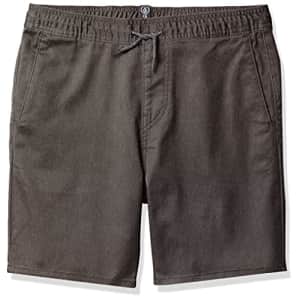 Volcom Boys' Big Frickin Elastic Waist 15" Chino Short, Charcoal Heather, Small for $25 Volcom Boys' Big Frickin Elastic Waist 15" Chino Short, Charcoal Heather, Small for $25