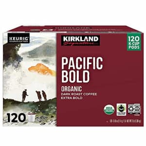 Kirkland Signature Pacific Bold Coffee, Dark, 120 K-Cup Pods for $33