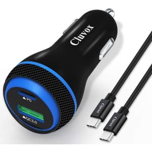Cluvox QC 3.0 & USB-C Car Charger for $16 Cluvox QC 3.0 & USB-C Car Charger for $16