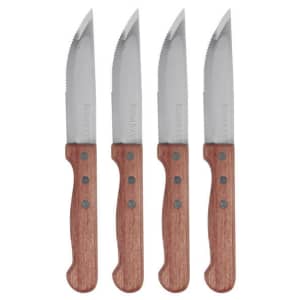 Bombay 4-Piece Jumbo Stainless Steel Steak Knife Set for $7