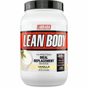 Labrada Nutrition Lean Body Hi-Protein Meal Replacement Shake, Vanilla, 2.47-Pound Tub for $41