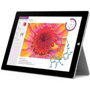 Microsoft Surface 3 Atom x7 10.1" 64GB Windows Tablet for $100