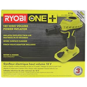 Ryobi P738 18V One+ Lithium Ion 18V One+ High Volume Power Inflator / Deflator for Mattresses and for $53 Ryobi P738 18V One+ Lithium Ion 18V One+ High Volume Power Inflator / Deflator for Mattresses and for $53