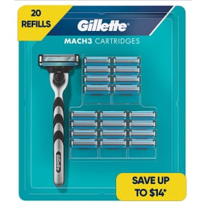 Gillette Mach3 Men's 20-Count Razor Blade Refills for $28 for members Gillette Mach3 Men's 20-Count Razor Blade Refills for $28 for members