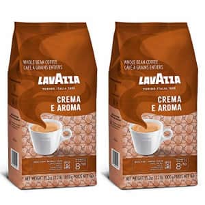 Lavazza Crema e Aroma Whole Bean Coffee Blend, Medium Roast, 2.2-Pound Bag (Pack of 2) for $32