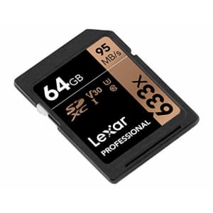 Lexar 64GB Professional Class 10 UHS-I Class 10 SDXC Memory Card for $13