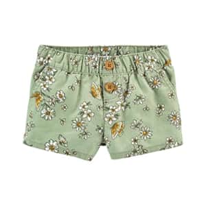 OshKosh B'Gosh girls Pull-on Shorts, Sage Butterflies, 5 US for $10
