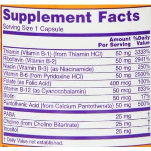 Now Foods NOW B-50 Capsules, 100 Capsules (Pack of 2) for $26 Now Foods NOW B-50 Capsules, 100 Capsules (Pack of 2) for $26