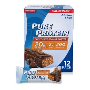 Pure Protein Chocolate Peanut Butter Bars 12-Pack for $7.34 via Sub & Save Pure Protein Chocolate Peanut Butter Bars 12-Pack for $7.34 via Sub & Save
