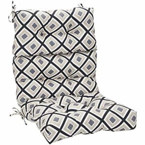 Amazon Basics Tufted Outdoor High Back Patio Chair Cushion- Black Geo for $65 Amazon Basics Tufted Outdoor High Back Patio Chair Cushion- Black Geo for $65