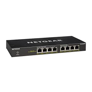 NETGEAR 8-Port Gigabit Ethernet Unmanaged PoE+ Switch (GS308PP) - with 8 x PoE+ @ 83W, Desktop or for $90