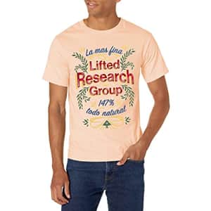 LRG Lifted Research Group Men's Graphic Design Logo T-Shirt, Peach Natural, L for $18