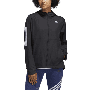 adidas Women's Own the Run Hooded Wind Jacket for $24 in-cart adidas Women's Own the Run Hooded Wind Jacket for $24 in-cart