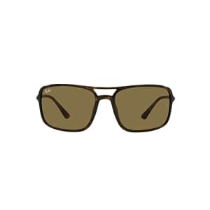 Ray-Ban RB4375 Rectangular Sunglasses, Havana/Dark Brown, 60 mm for $113