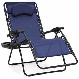 Best Choice Products Oversized Zero Gravity Chair, Folding Outdoor Patio Lounge Recliner w/Cup for $70