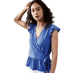 Banana Republic Factory Women's Crinkle Wrap Flutter Tank for $20 in-cart Banana Republic Factory Women's Crinkle Wrap Flutter Tank for $20 in-cart