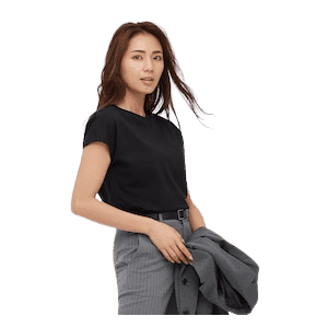 Uniqlo Women's Smooth Cotton French Sleeve T-Shirt for $10 Uniqlo Women's Smooth Cotton French Sleeve T-Shirt for $10
