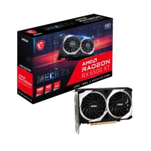 MSI Gaming AMD Radeon RX 6500 XT 64-bit 4GB GDDR6 DP/HDMI PCIe 4 Torx Twin Fans FreeSync DirectX 12 for $213