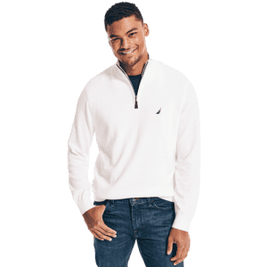 Nautica Men's Navtech Quarter-Zip Sweater for $18
