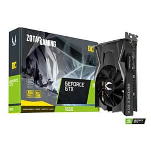 ZOTAC GAMING GeForce GTX 1650 OC 4GB GDDR6 128-bit Gaming Graphics Card, Super Compact, for $210 ZOTAC GAMING GeForce GTX 1650 OC 4GB GDDR6 128-bit Gaming Graphics Card, Super Compact, for $210