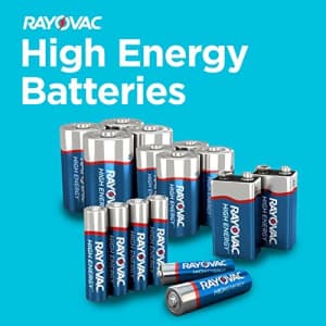 Rayovac 9V Batteries, 9 Volt Battery Alkaline, 4 Count for $9