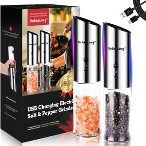 XinBaoLong Electric Salt and Pepper Grinder Set for $34 XinBaoLong Electric Salt and Pepper Grinder Set for $34