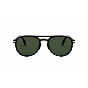 Persol PO3235S Pilot Sunglasses, Black/Green, 55mm for $317 Persol PO3235S Pilot Sunglasses, Black/Green, 55mm for $317