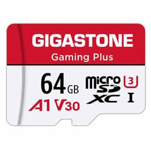 Gigastone 64GB Micro SD Card, Gaming Plus, R/W 90/35MB/s, 4K Video Recording, Micro SDXC UHS-I A1 for $11 Gigastone 64GB Micro SD Card, Gaming Plus, R/W 90/35MB/s, 4K Video Recording, Micro SDXC UHS-I A1 for $11