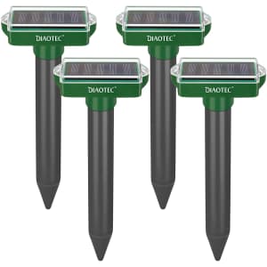 Diaotec Solar Sonic Mole Repellant Spike 4-Pack for $15 Diaotec Solar Sonic Mole Repellant Spike 4-Pack for $15