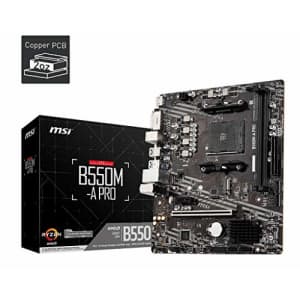 MSI B550M-A PRO ProSeries Motherboard (Support 3rd Gen AMD Ryzen, AM4, DDR4, PCIe 4.0, SATA 6Gb/s, for $107