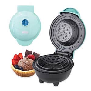 Dash DMWBM100GBAQ04 Mini Waffle Maker for Breakfast, Burrito Bowls, Ice Cream and Other Sweet for $15 Dash DMWBM100GBAQ04 Mini Waffle Maker for Breakfast, Burrito Bowls, Ice Cream and Other Sweet for $15
