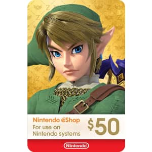 $50 Nintendo eShop Gift Card: $44.99