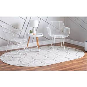 Unique Loom Trellis Frieze Collection Lattice Moroccan Geometric Modern Oval Rug, 3 x 5 Feet, for $49 Unique Loom Trellis Frieze Collection Lattice Moroccan Geometric Modern Oval Rug, 3 x 5 Feet, for $49