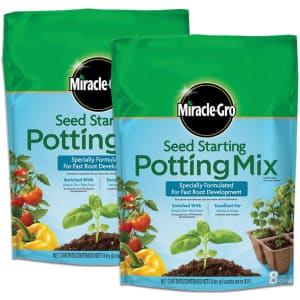 Miracle-Gro 8-Quart Seed Starting Potting Mix 2-Pack for $11 Miracle-Gro 8-Quart Seed Starting Potting Mix 2-Pack for $11