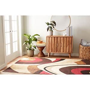 Home Dynamix Tribeca Slade Modern Area Rug, Abstract Brown/Red 6'7"x9'10" for $81