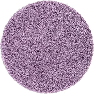 Unique Loom Solo Solid Shag Collection Area Modern Plush Rug Lush & Soft, 3' 3 x 3' 3 Round, Lilac for $34 Unique Loom Solo Solid Shag Collection Area Modern Plush Rug Lush & Soft, 3' 3 x 3' 3 Round, Lilac for $34